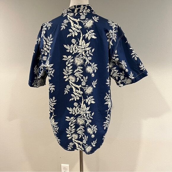 Ralph Lauren Polo Jeans Men's Blue tropical print vintage Shirt - Picture 7 of 12